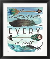 Framed 'Love Every Day' border=