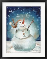 Framed Snowman Cheers I