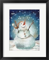 Snowman Cheers I Framed Print