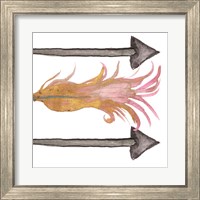 Framed 'Feathers And Arrows I' border=