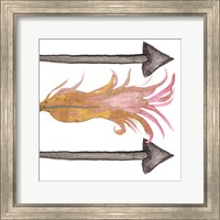 Framed 'Feathers And Arrows I' border=