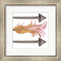 Framed 'Feathers And Arrows I' border=