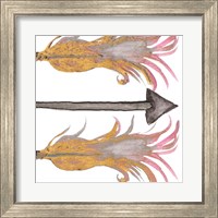 Framed 'Feathers And Arrows II' border=