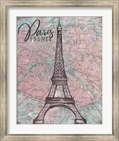 Framed Map of Paris