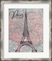 Framed Map of Paris