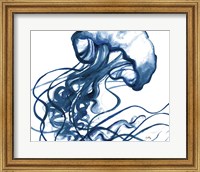 Framed Jelly Fish In Blue