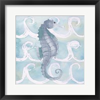 Azure Sea Creatures III Framed Print