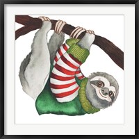 Framed Christmas Sloth II