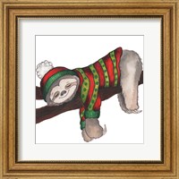 Framed Christmas Sloth III