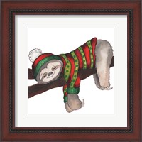 Framed Christmas Sloth III