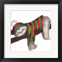 Christmas Sloth III Framed Print