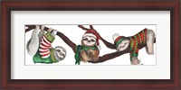 Framed Christmas Sloths