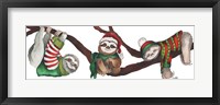 Framed Christmas Sloths