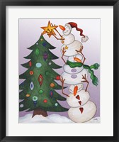 Framed Decorating Snowmen
