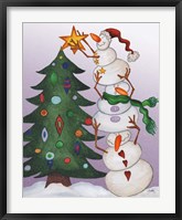 Framed Decorating Snowmen