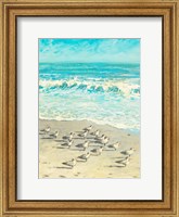 Framed Sandpiper Beach Party