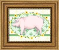 Framed 'Piggy Wiggy I' border=