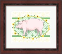 Framed Piggy Wiggy I