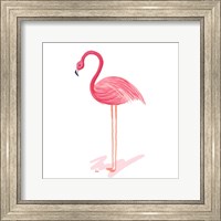 Framed 'Flamingo Walk IV' border=