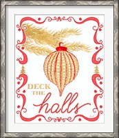 Framed Gold and Red Christmas II