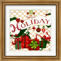 Framed 'Gold Christmas Cheer II' border=