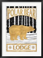 Framed Winter Lodge Sign I