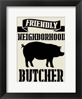 Framed Neighborhood Butcher