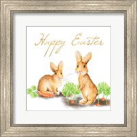 Framed Happy Easter Spring Bunny I