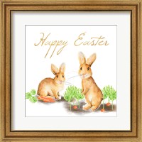 Framed Happy Easter Spring Bunny I