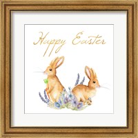 Framed Happy Easter Spring Bunny II