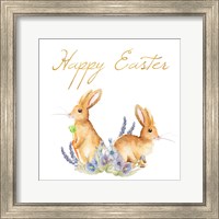 Framed Happy Easter Spring Bunny II