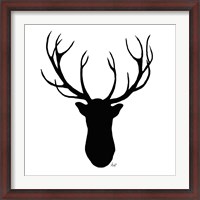 Framed Deer Head Silhouette