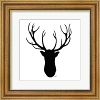 Framed Deer Head Silhouette