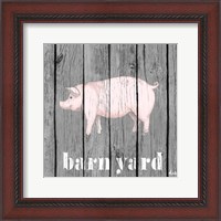 Framed Barnyard Pig