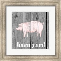 Framed Barnyard Pig