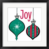 Framed 'Joyful Christmas Ornaments II' border=