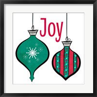 Framed Joyful Christmas Ornaments II