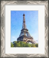 Framed Watercolor Streets of Paris II