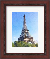 Framed Watercolor Streets of Paris II