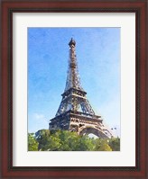 Framed Watercolor Streets of Paris II