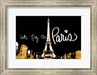 Framed Let's Fly To Paris