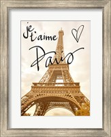 Framed Je t'aime Paris