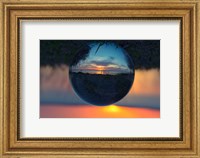 Framed Sunset Droplet View