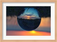 Framed Sunset Droplet View