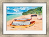 Framed Canoes on the Beach