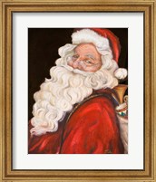 Framed Smiling Santa