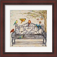 Framed Birds on the Bench