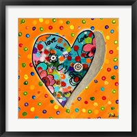 Framed Neon Hearts of Love IV