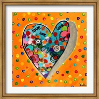 Framed Neon Hearts of Love IV