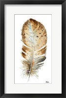 White Watercolor Feather II Framed Print